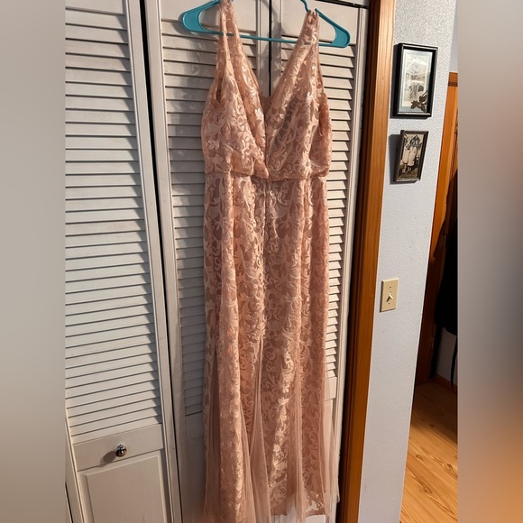 COPY - Stunning blush pink sequin Adrianna Papell gown - Picture 5 of 10